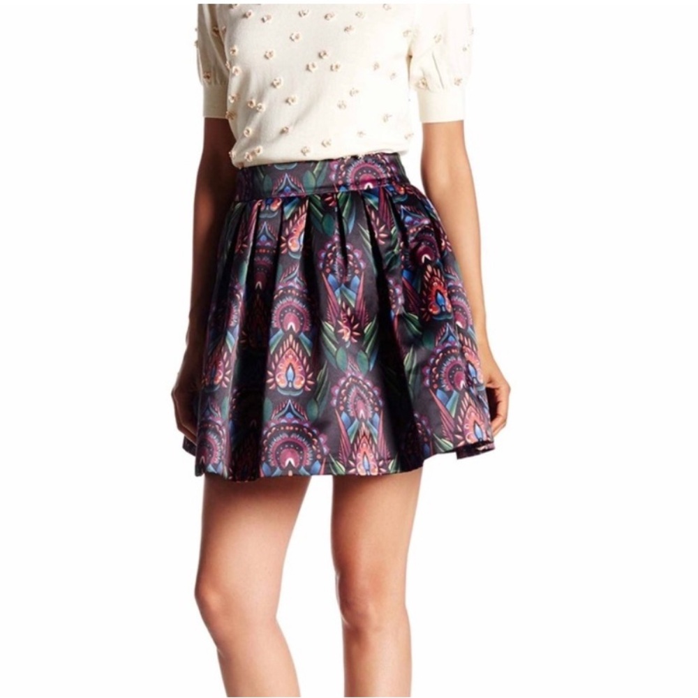 NWT ALICE + OLIVIA Stora Pleated Pouf Skirt in Ombre Deco Size 2 - Picture 15 of 16